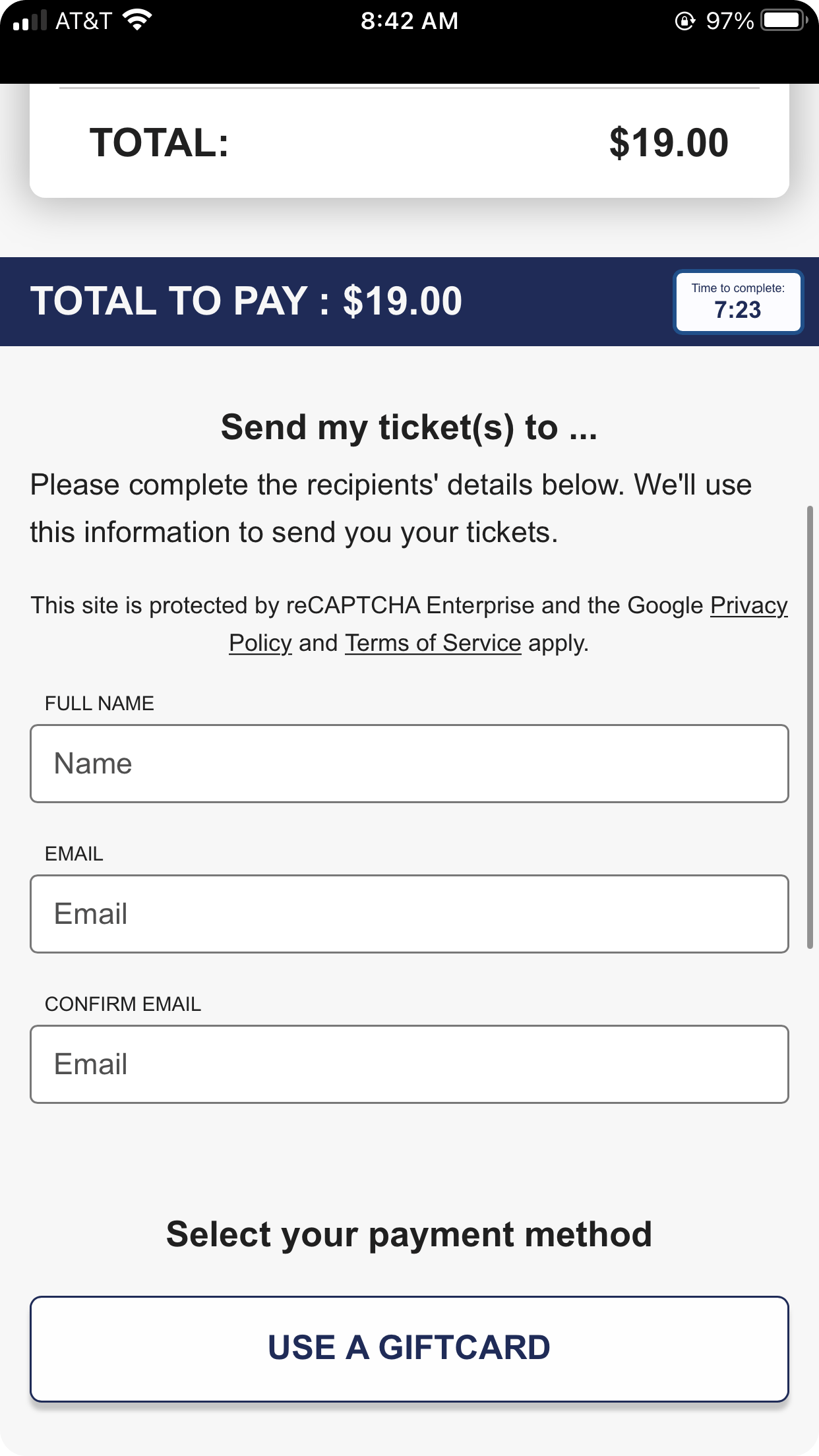 Boxoffice Online Ticketing Security and Ticket Sign Up