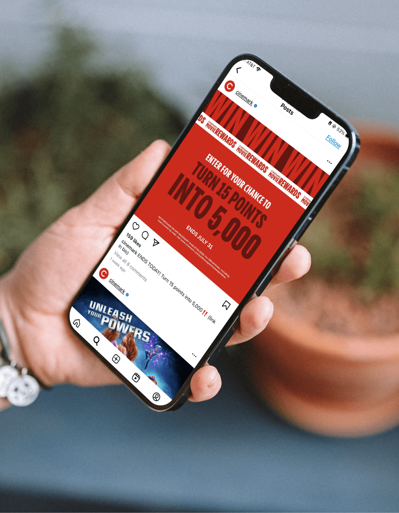 Example of Cinemark Instagram Content